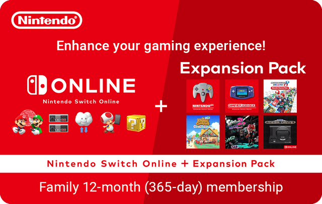 {Nintendo Switch Online + Expansion Pass - 12 Month Family} 59.99